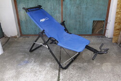 AB Lounge edzőszék hasi edzéshez hasizomerősítő gép nyugágy kék