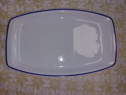 Alföldi menzás kék csíkos, porcelán nagy kínáló tál