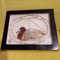 "Vadkacsa ". Tiffany techikával készült ablakdísz, terasz/erkély falidísz, lakáskiegészítő.