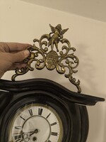 Gyönyörű gyönyörű díszes régi asztali óra falióra bútor torony dísz tükör keret torony dísz dekoráci