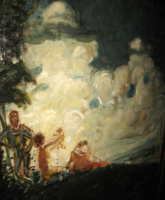 AUKCIÓS GARANTÁLTAN EREDETI CSODÁS MÁRK LAJOS / 1867-1942 / : CSALÁDI IDILL