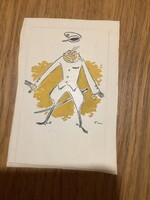 Toncz Tibor eredeti karikatúra rajza a Szabad Száj c. lapnak 11 x 7 cm