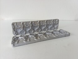 Retro nyalóka antik szerszám csokoládé csoki fém öntőforma cukrász édesség készítő eszköz kakas 708