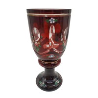 Cseh fürdőpohár bordó M00845