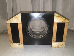 Art Deco színes màrvàny kandalló asztali óra doboz hàz tok