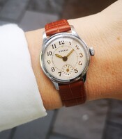 "Uran" szovjet mechanikus, vintage karóra - Tiktakwatch szervizkártyával, garanciával