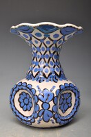 Hódmezővásárhelyi majolika váza, HMV Lázi,  1930-as évek.