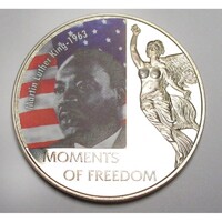 Libéria,10 dollars 2006 PP - A szabadság pillanatai - Martin Luther King - 1963 UNC nikkel