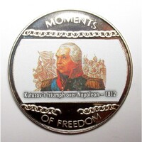 Libéria,10 dollars 2004 PP - A szabadság pillanatai - Kutuzov diadala Napóleon felett - 1812 UNC nikkel