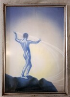 3 darabos spirituális pasztell kèp sorozat Kárpáti szignóval