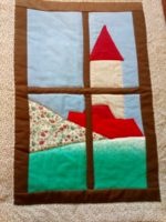 Patchwork textil falikép