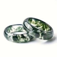 Moha Achát Gyűrű - Természet Csodája Mohaachát Gyűrű - Kézel Készített + Ékszerdoboz. Új!