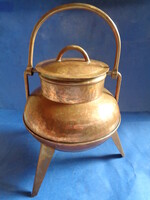 ART DECO  TRÉBELT VÖRÖS RÉZ ÜST ,DESIGN KÍNÁLÓ