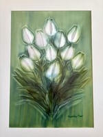 Macskássy Izolda 11 szál fehér tulipán