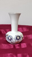 Zsolnay porcelán búzavirágos váza 11.3 cm