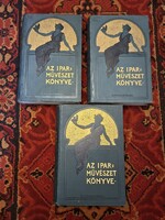 RÁTH GYÖRGY: AZ IPARMŰVÉSZETEK KÖNYVE I-III ATHENEAUM 1902-12 ELSŐ KIADÁS-RRR!--SZÉPEN EGYBEN VAN!!!