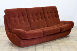 Atlantis Ülőgarnitúra, retro kanapé, space age - Plüss huzatú - Bordó