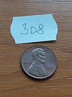 USA 1 CENT 1980  Abraham Lincoln,  Réz-cink  308.