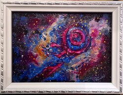 Univerzumok miniben. 3 db,22x17cm.Prima díjas művésztől  tanúsítvánnyal. Károlyfi Zsófia(1952)