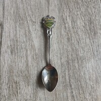 Szép régi ezüstözött kiskanál II. (9,6x1,9 cm)