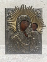 Orosz ortodox ikon – 19. század Méret: 14,5 × 18 cm