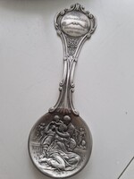 Tin spoon (95%) with Michelangelo's painting 