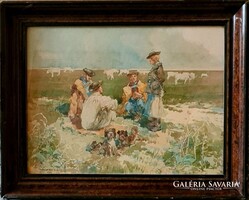 Wallburg Egon (Zórád Ernő) (1911 - 2004) : Mezőn