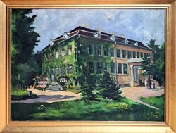 Ákos Ernő olajfestmény, 1940-es évek - soproni festőművész - Jaeger Ernő