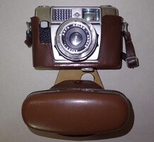 Régi retro vintage német Agfa Silette-LK fényképezőgép saját bőrtokjában bőr tok 50-es / 60-as évek