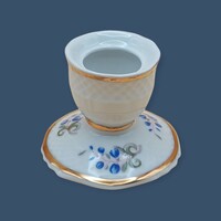 Hollóházi porcelán gyertyatartó