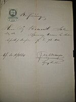 1864, Buda, irat 5 krajcáros illetékbélyeggel