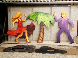 3 db. életnagyságú figura, díszlet, dekoráció