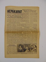 1957 október 5  /  NÉPAKARAT  /  SZÜLETÉSNAPRA RÉGI EREDETI ÚJSÁG Ssz.:  4995