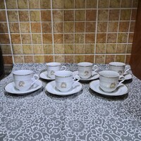 Hollóházi Modern Douwe Egberts Mokkás Csészék Alátéttel