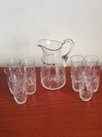 Kristály készlet 10 db kristály pohár kancsóval