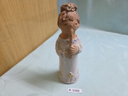 A1542 Antalfiné Szente Katalin furulyázó kislány 21 cm