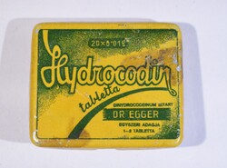 Hydrocodin tabletta , Dr. Egger gyógyszeres doboz , csomagolás retro