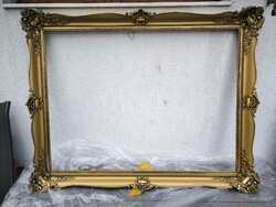 Antik hatalmas Blondel keret festmény tükör keret képkeret aranyozott  75 X 100 cm . Àlló vagy fekvő