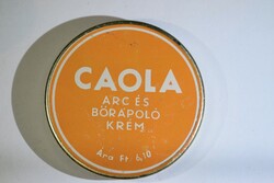 Caola arc és bőrápoló krém doboz , csomagolás retro