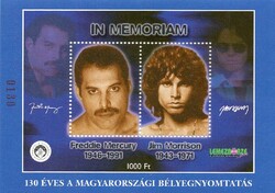 Emlékívek, magánkiadások: In memoriam, Mercury és Morrison.