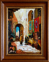 Alim Adilov: Alku - kerettel 42x34 cm - alkotás: 32x24cm - AA025/878