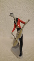 Zsolnay festett  , Török J. tervezte , csellós figura  22 cm