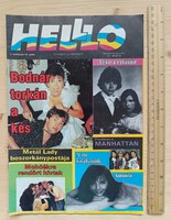 Manhattan poszter | Helllo magazin 1991/14 | Pap Rita, Republic, Neoton, Kortársak, Zámbó Jimmy, RGO