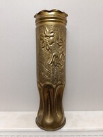 Antik katona I. világháború töltény hüvely nagy lövegváza löveg váza 1 db réz virág militari 315