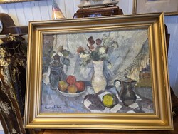 Farkas Lajos csendélet olaj vászon