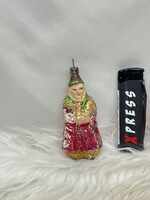 Retro üveg karácsonyfadísz,mesefigura,csillagász az Arany kakas meséből