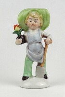 1Y219 Régi Bertram jellegű porcelán figura - kiskertész 11.5 cm
