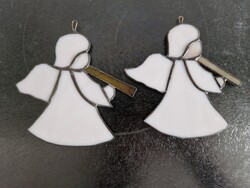 Tiffany stílusú felakasztható angyalka méretük 11x11cm