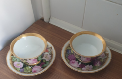 Antik Haidinger porcelángyár (Elbogen)  porcelán csésze+alj 3 db eladó