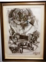 Józsa János festőművész és grafikusművész Konstruktív táj